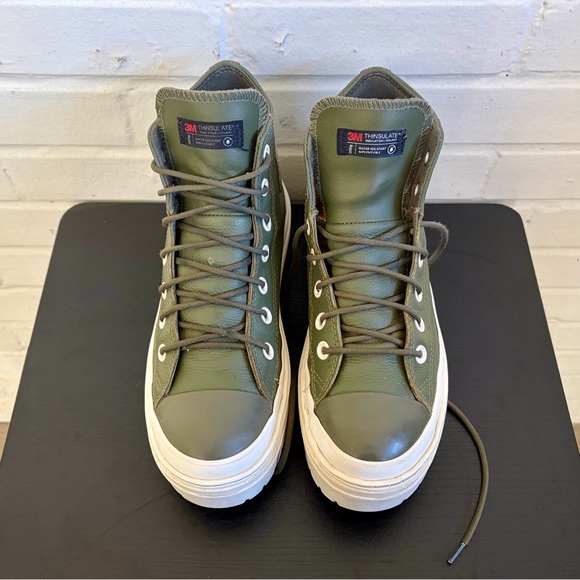 Converse Chuck Taylor All Star Lugged Heel Utility Sneakers in Army Green, SZ 7 - Picture 6 of 14